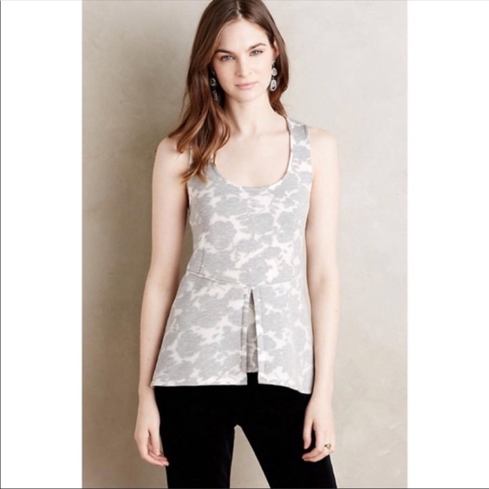 Anthropologie Akemi +kin Large Neoprene Peplum Top